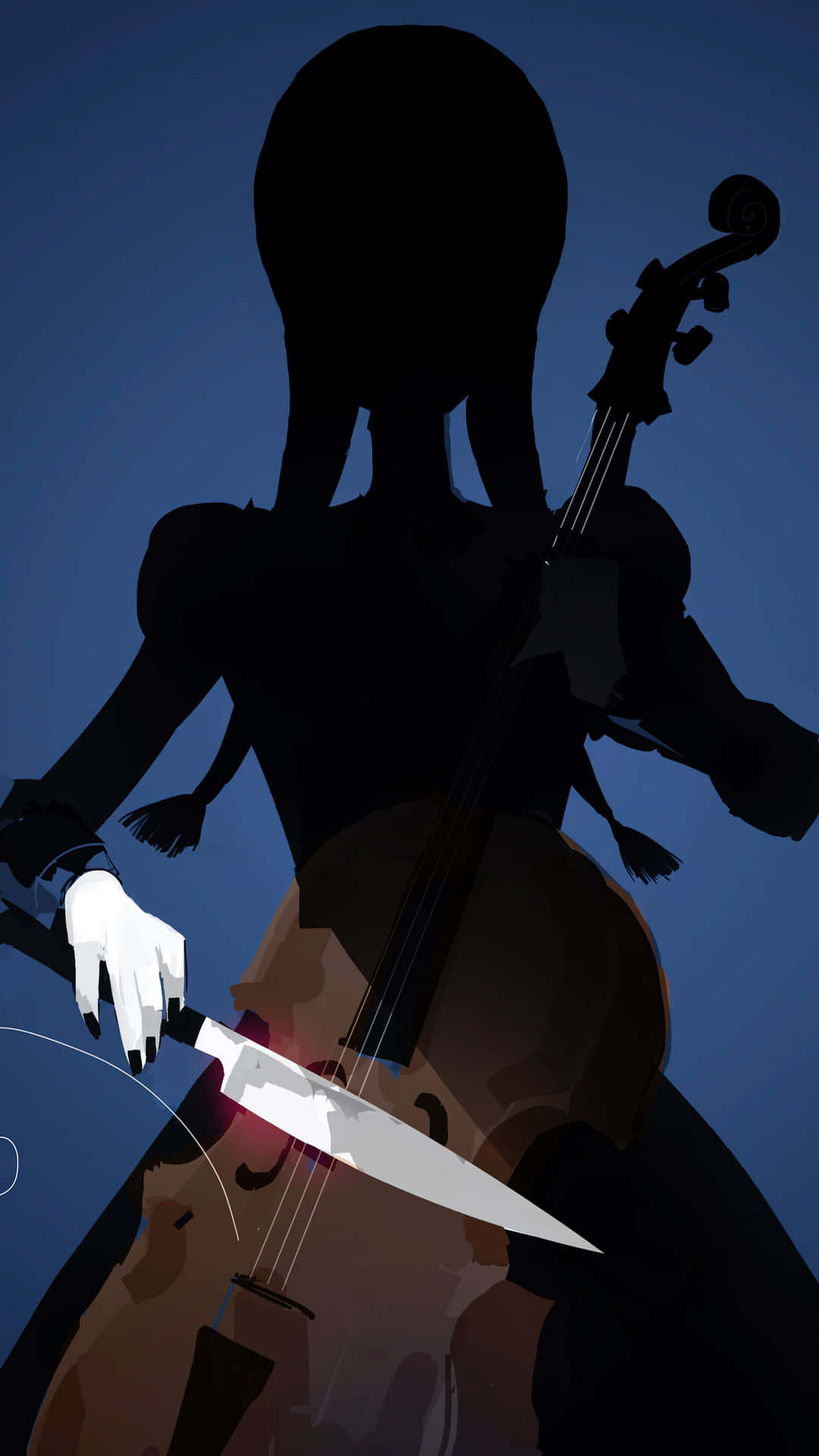 Silhouette Violinist Playing Music Wallpaper