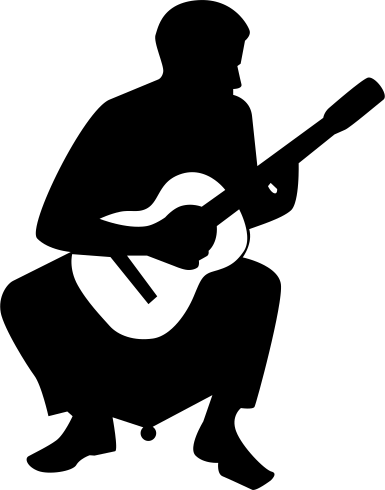 Silhouette_ Guitar_ Player PNG