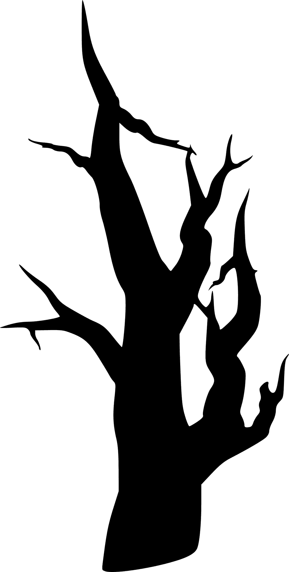 Silhouette_of_ Bare_ Tree PNG