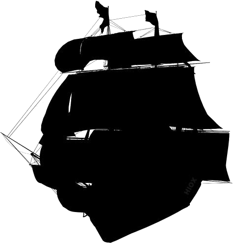 Silhouette_of_ Galleon_ Ship PNG