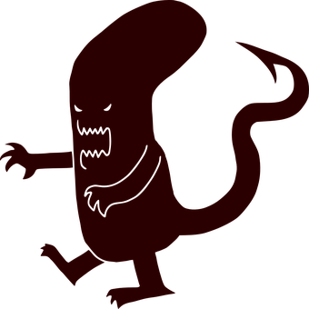 Silhouetted Alien Creature PNG