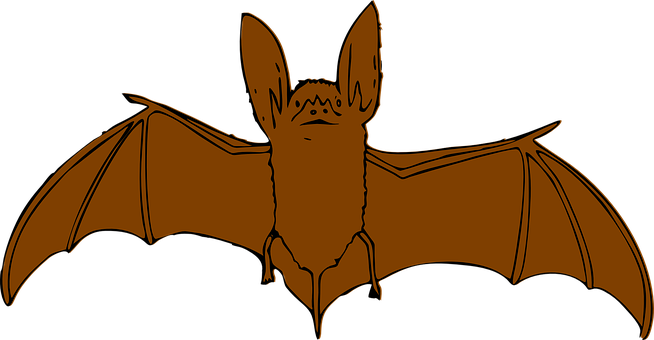 Silhouetted Bat Flying Against Dark Background PNG