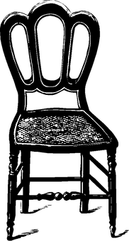 Silhouetted Chair Outline PNG