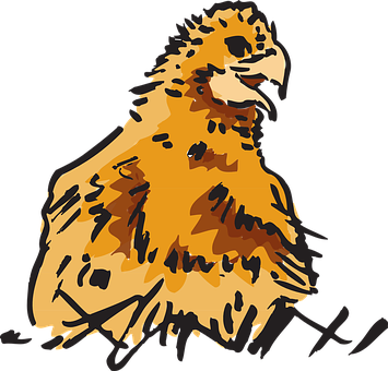 Silhouetted Chick Illustration PNG