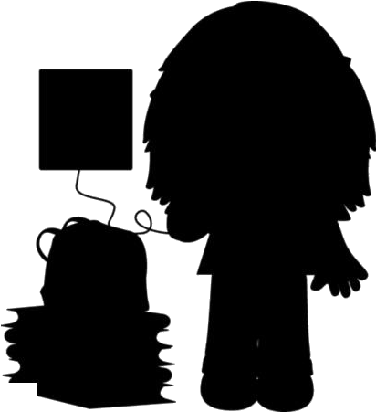 Silhouetted Child Blowing Bubbles PNG