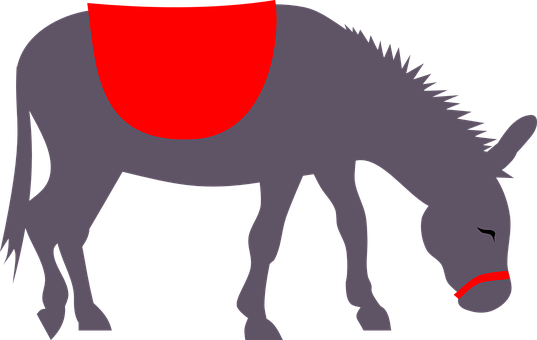 Silhouetted Donkey Graphic PNG