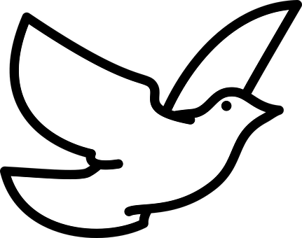 Silhouetted Dovein Flight PNG