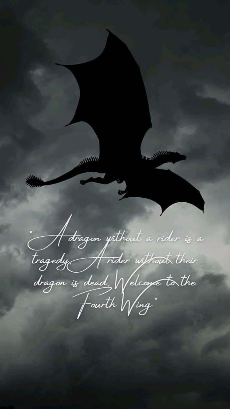 Silhouetted_ Dragon_ Flying_ Under_ Stormy_ Skies Wallpaper