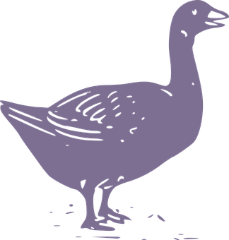 Silhouetted Goose Graphic PNG