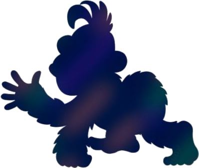 Silhouetted Gorilla Pose PNG