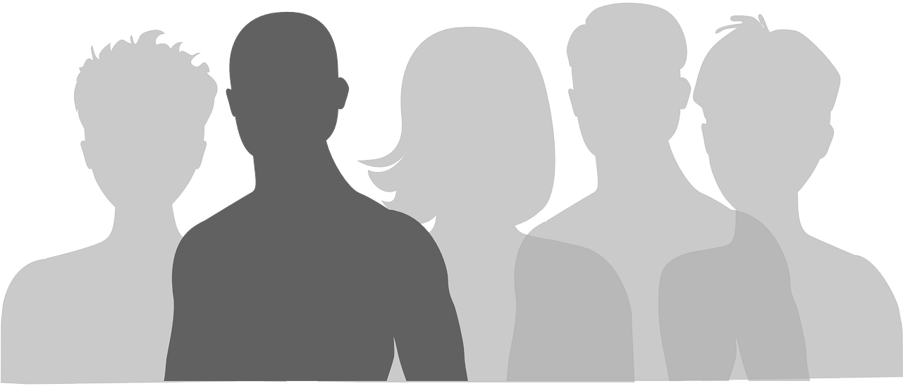 Silhouetted Group Profile PNG