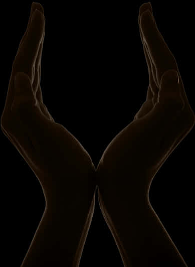Silhouetted Hands Forming Steeple PNG