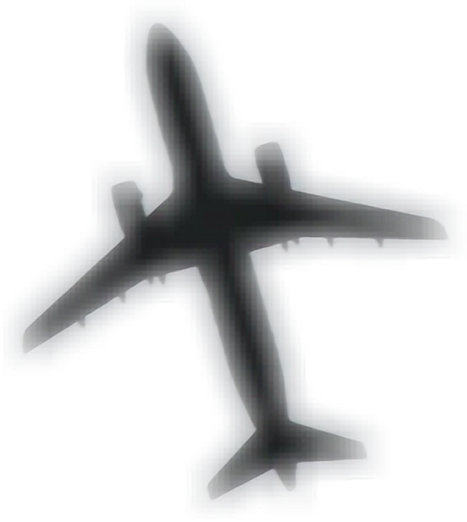 Silhouetteof Airplane Against Sky PNG