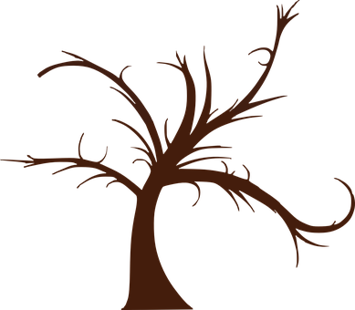 Silhouetteof Bare Tree PNG