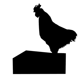 Silhouetteof Chickenon Perch PNG