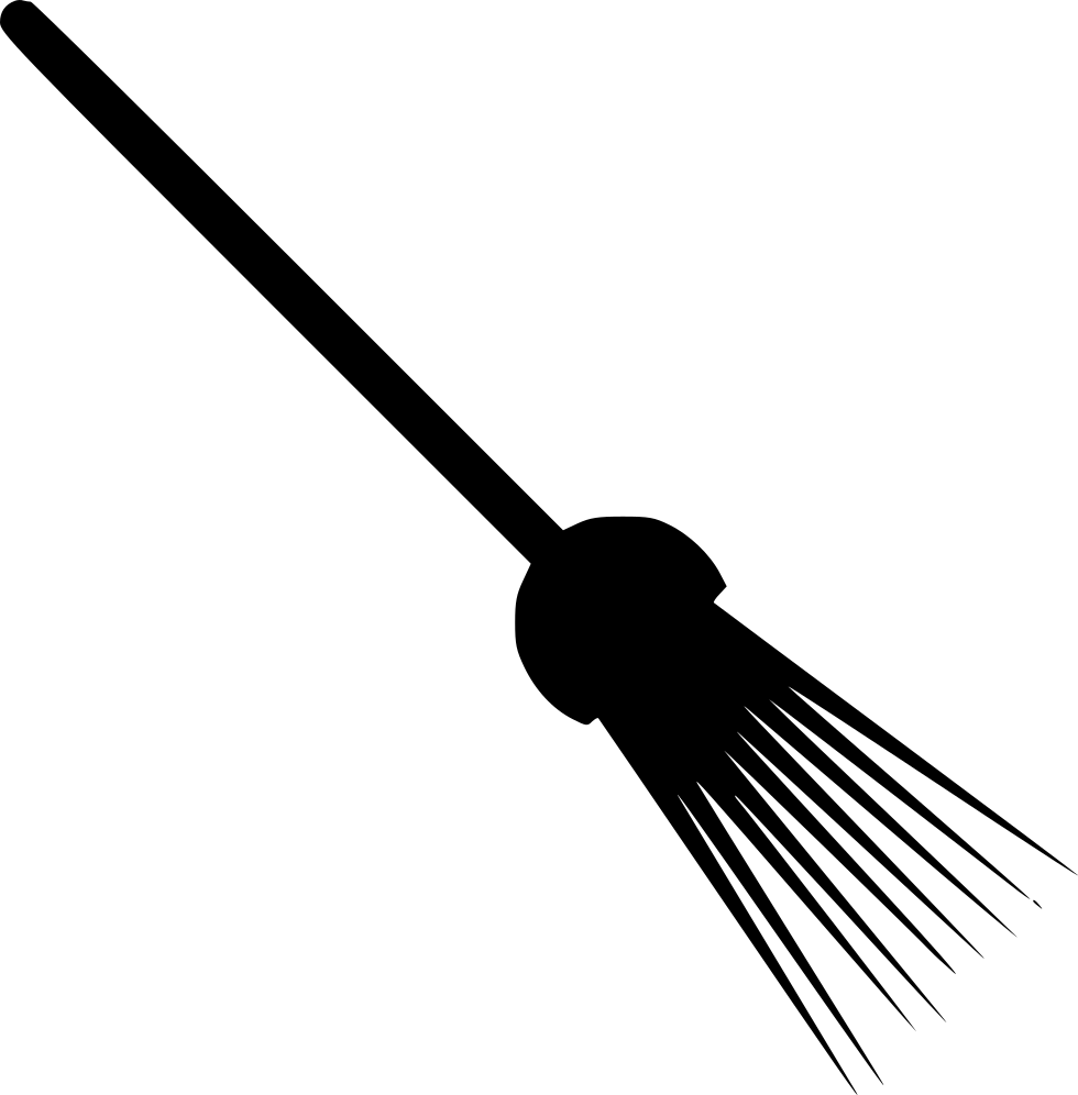 Silhouetteof Classic Broom PNG