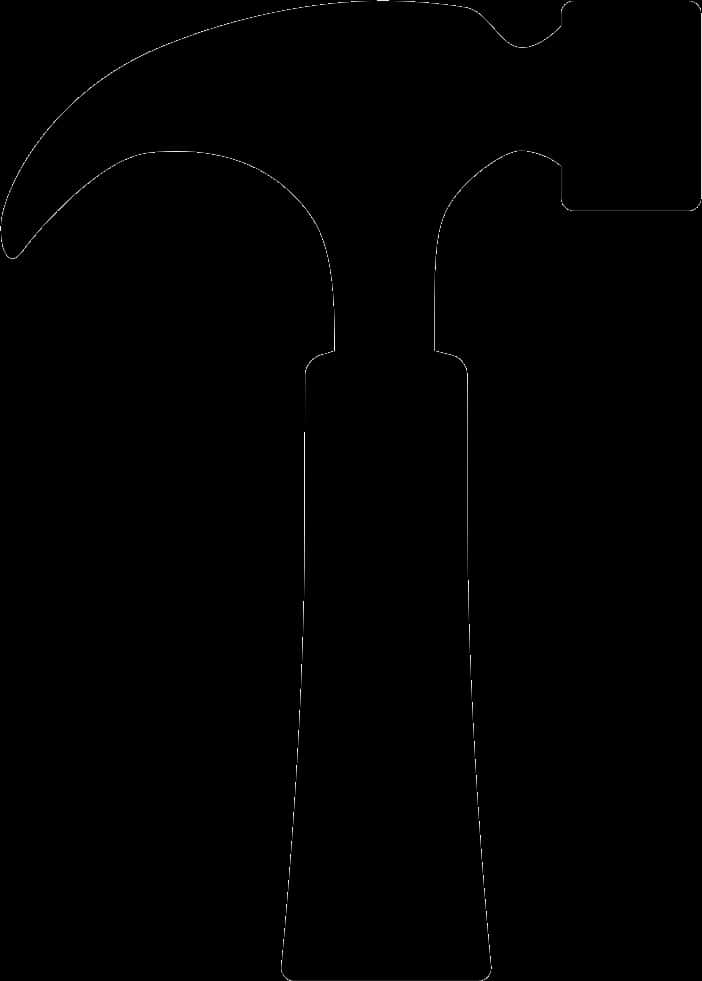Silhouetteof Claw Hammer PNG