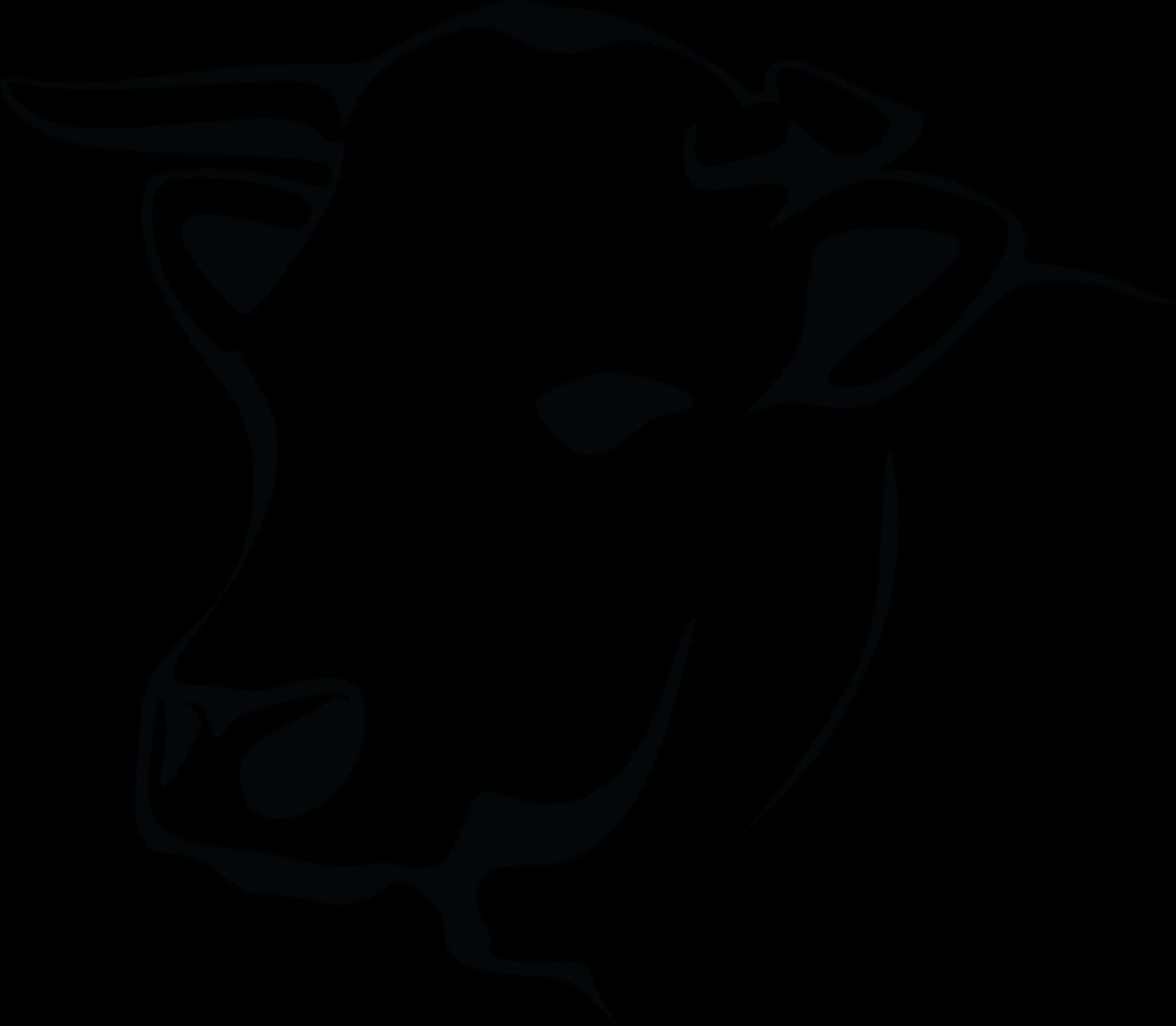 Silhouetteof Cow Graphic PNG