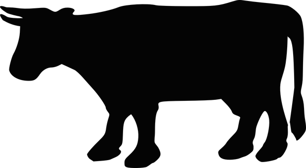 Silhouetteof Cow PNG