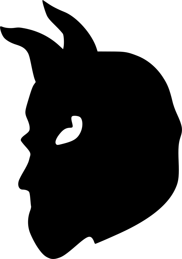 Silhouetteof Demon Profile PNG