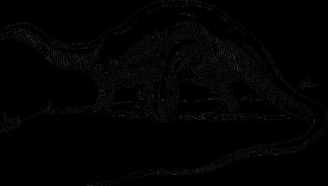 Silhouetteof Dinosaur PNG