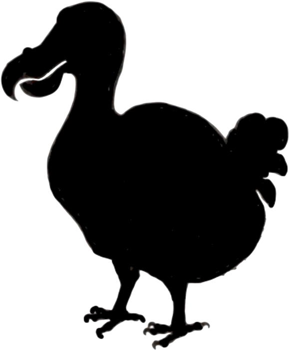 Silhouetteof Dodo Bird PNG