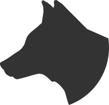 Silhouetteof Dog Profile PNG