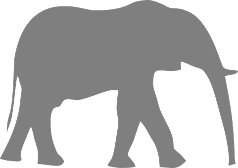 Silhouetteof Elephant PNG