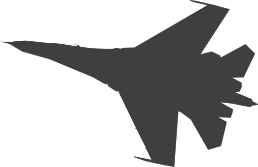 Silhouetteof Fighter Jet PNG