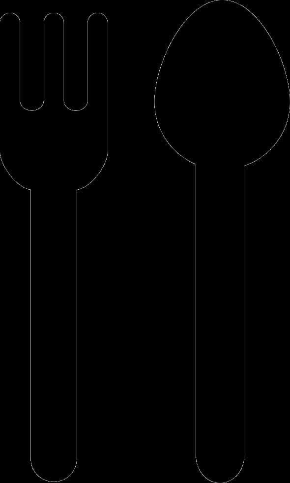Silhouetteof Forkand Spoon SVG