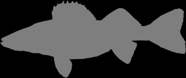 Silhouetteof Generic Fish PNG