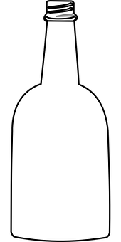 Silhouetteof Glass Bottle PNG