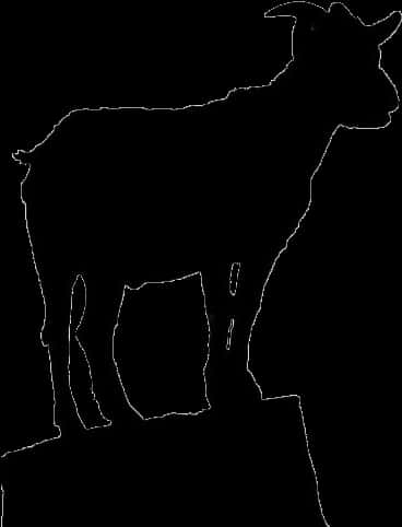 Silhouetteof Goat PNG
