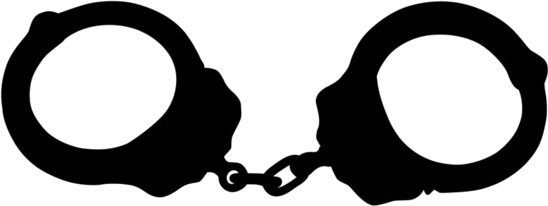 Silhouetteof Handcuffs PNG