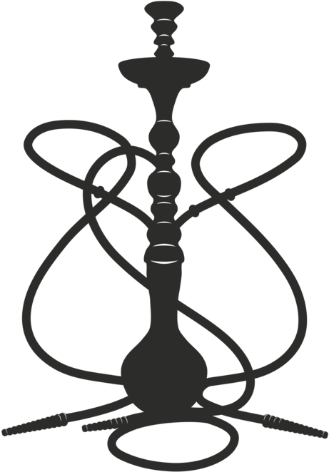 Silhouetteof Hookah Pipe PNG