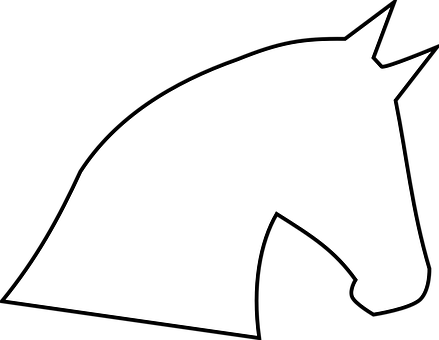 Silhouetteof Horse Head PNG