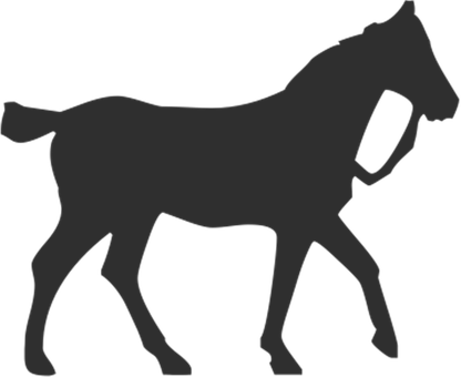 Silhouetteof Horse Walking PNG