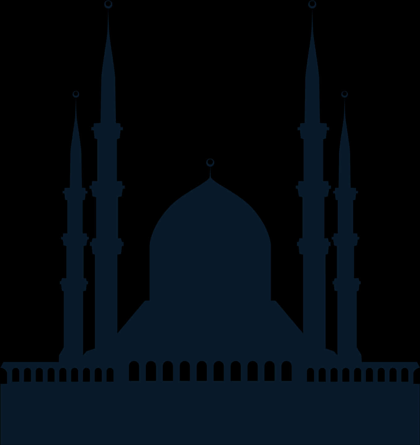 Silhouetteof Islamic Mosque PNG
