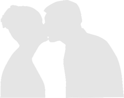 Silhouetteof Kissing Couple PNG