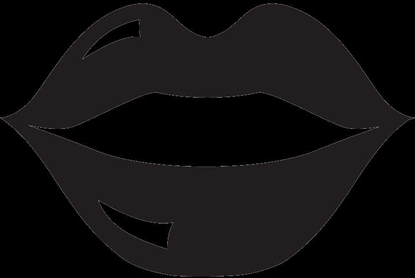 Silhouetteof Lips Graphic PNG