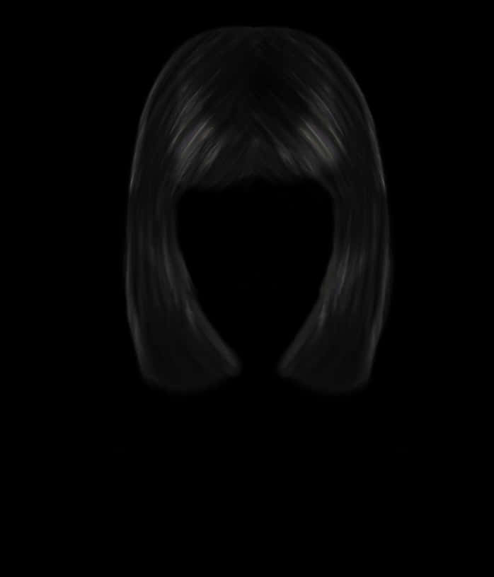 Silhouetteof Long Hair Style PNG
