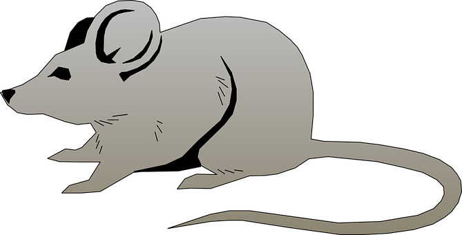 Silhouetteof Mouse Graphic PNG