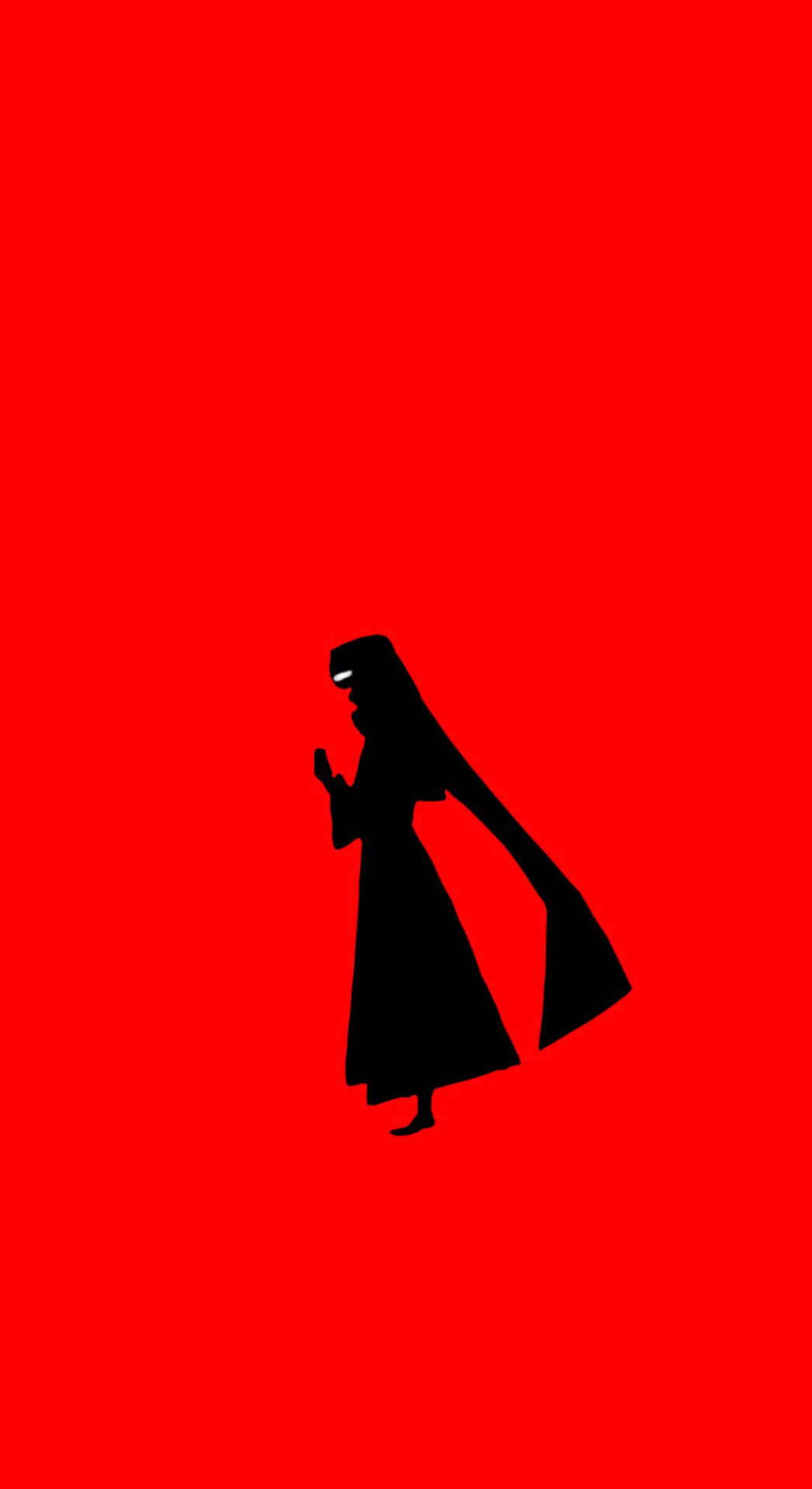 Silhouette De Nonne Sur Fond Rouge Fond d'écran