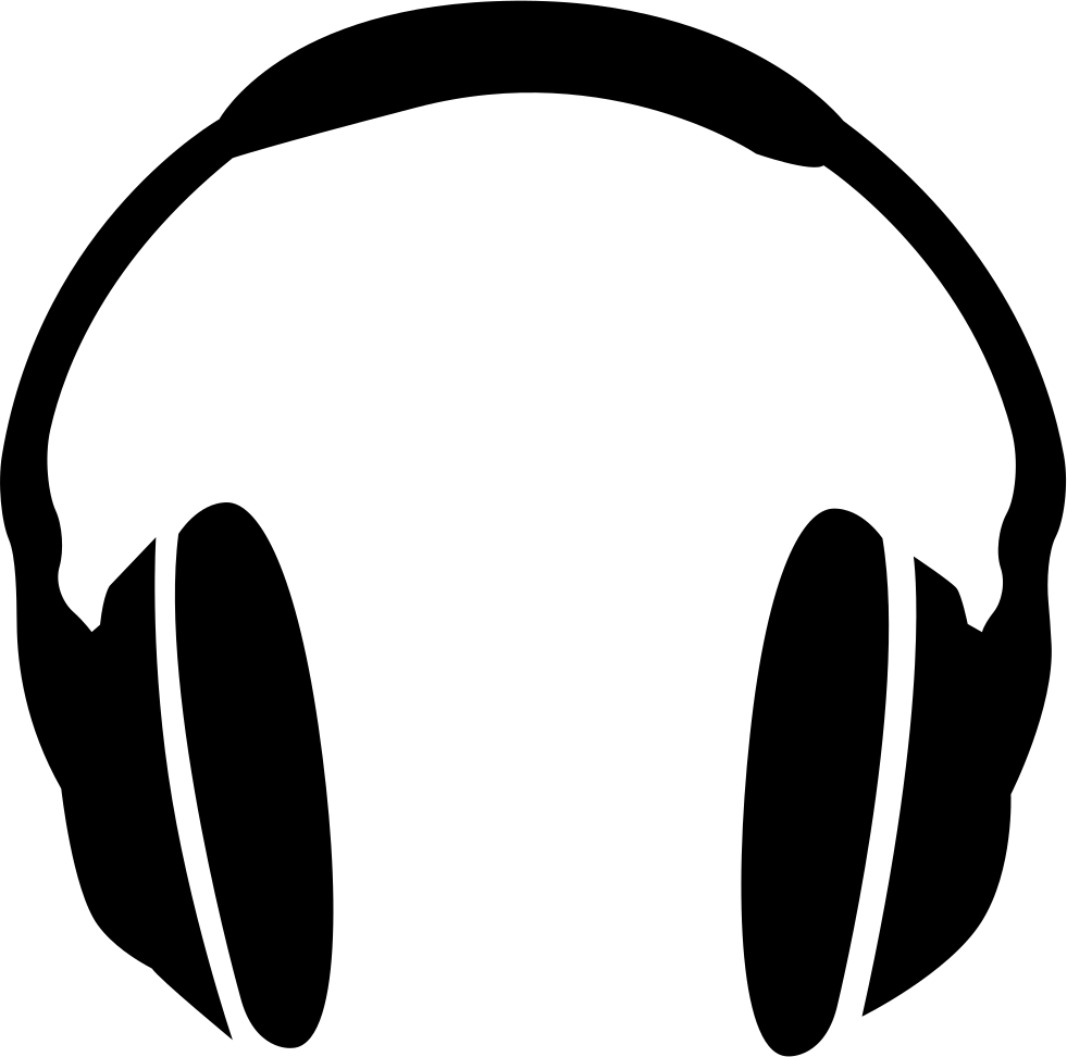 Silhouetteof Over Ear Headphones PNG