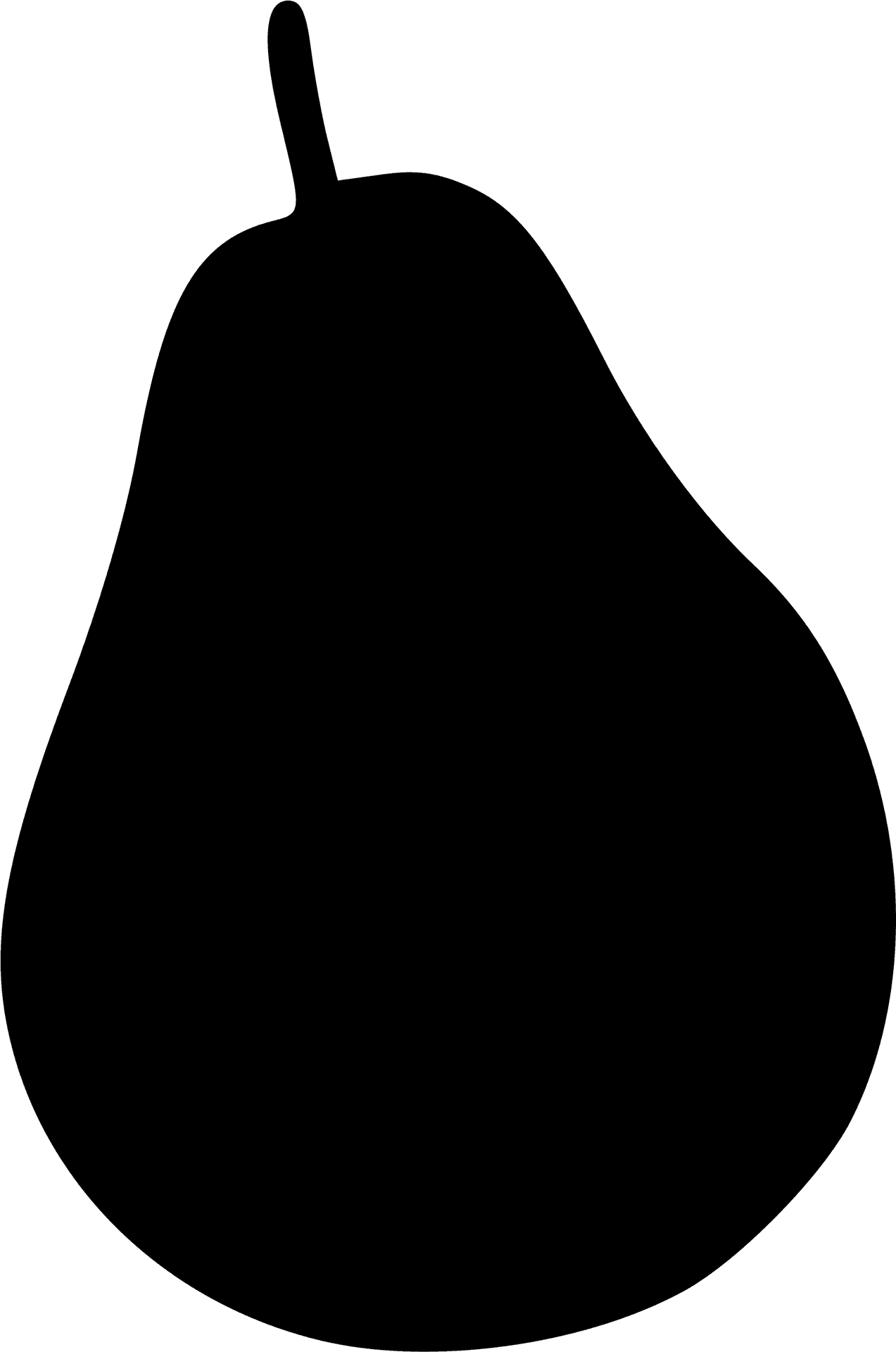 Silhouetteof Pear Graphic PNG