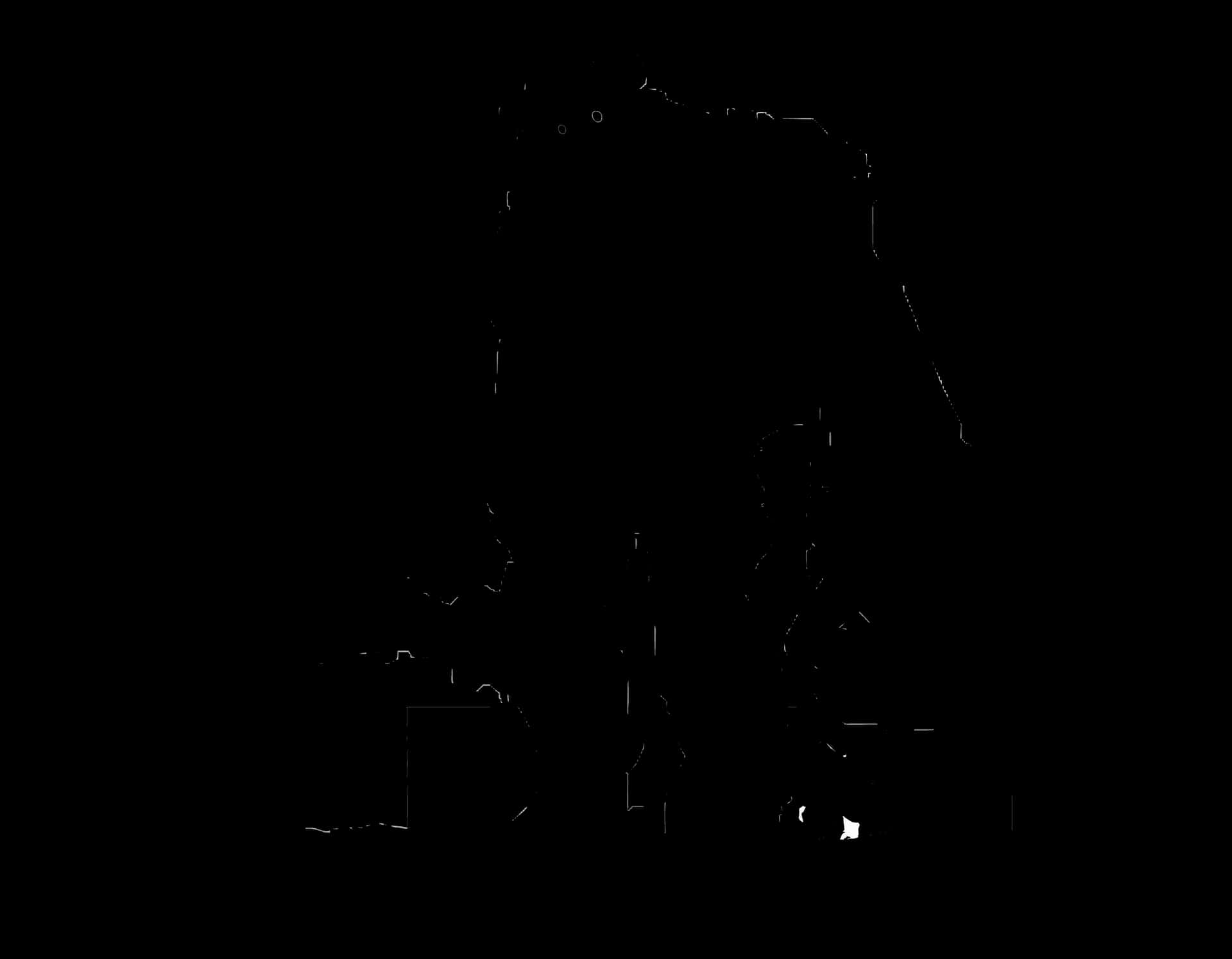 Silhouetteof Person Standing PNG