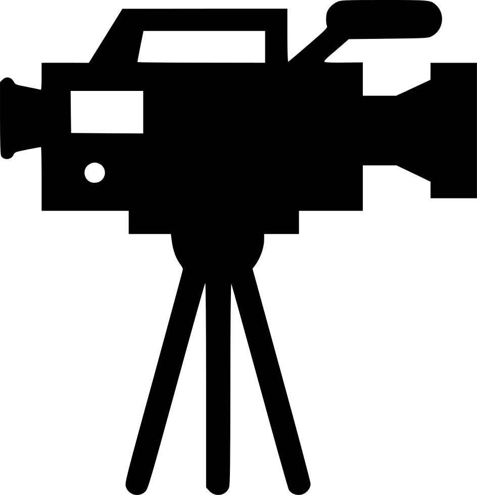 Silhouetteof Professional Movie Cameraon Tripod PNG