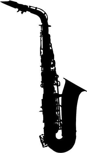 Silhouetteof Saxophone.png PNG