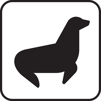 Silhouetteof Seal Icon PNG