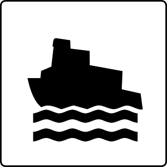 Silhouetteof Ship Icon PNG